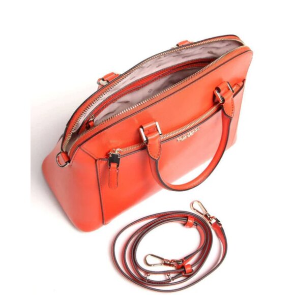 Kate Spade Louise Dome Satchel Medium Leather Crossbody Top Handle Bag Tamarillo - Picture 5 of 10